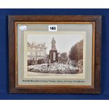 A framed photograph, Memorial Decoration of Queen Victoria's Statue, Guernsey, Feb 2nd 1901.