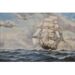 Harken Sjostrom (20th century) A clipper in heavy seas oil on canvas, signed and dated '64 lower