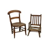 Two vintgae child's chairs.