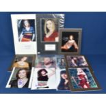 A quantity of various signed photographs of Alyson Hannigon, Courtney Cox, Lucy Lawless and Renee