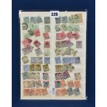 A stock card of various Edward VII stamps etc.