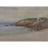 A signed watercolour coastal scene probably Canada, 9½ x 13 1/8in. ( 24.1 x 33.4cm).