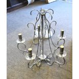 A British Home Store Viola chandelier, clear boxed never used.