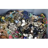 A large quantity of various costume jewellery.