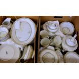 A large quantity of Royal Doulton "White Nile" pattern dinnerware. (qty)