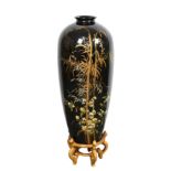 A very large cloisonne style Oriental ceramic vase, 36in. high