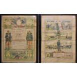 Two hand tinted framed awards, awarded to Jean Francois Boudin, Jersey interest, with provenance and