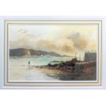 David S. Henley (Jersey, b.1949), St Brelade's Bay, Jersey . watercolour, signed and dated 1995
