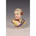 A porcelain bust of Prince Louis Charles de Bourbon after Kaendler for Meissen, probably early