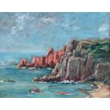 Maggie Cullen (late 20th century), Sorel Point, Jersey . oil on canvas board, unsigned, title and
