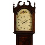 An early 19th century mahogany eight day longcase by Nathan Hunter of Port Glasgow, the bell