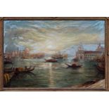 English School, late 19th century, Venice . oil on canvas, indistinctly signed lower left . 20 x