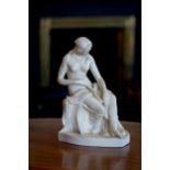 A Victorian parian figure of Diana, 9in. (22.8cm.) high. . * Provenance: Desmond Judd Auctioneers,