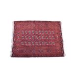 A good Tekke Bokhara rug, probably mid-20th century, with three rows of ten octagonal gols on a