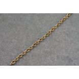 A 9ct yellow gold fancy rope link bracelet, measuring approximately 87mm in length.