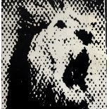Dan Baldwin (British, b.1972), 'Lion' . emulsion paint on canvas . 39¼ x 39¼in. (100 x 100cm.)