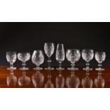 An extensive Royal Doulton 'Rochelle' pattern cut crystal suite of drinking glasses, comprising a