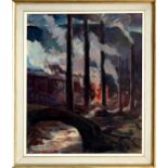Lady Helena Gleichen OBE, DStJ (British, 1873-1947), Industrial Landscape . oil on canvas, signed,