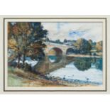 Noel Harry Leaver (British, 1889-1951), Farmhouse & Bridge over a River . a pair, watercolour.