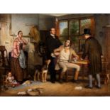 John Evan Hodgson RA, HFRPE (British, 1831-1895), "The Arrest" . oil on canvas, signed with the