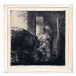 Edmund Blampied R.E. (Jersey, 1886-1966), "The Cider Barrel", drypoint etching, signed "Blampied" at