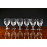 Waterford - Colleen pattern crystal glasses, comprising six large claret, 5¼in. high, nine claret,