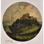 English School (late 19th century), Mont Orgueil castle from Petit Portelet, Jersey . oil on