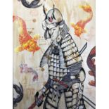 Casey Guest - The Last of the Samurai - mixed media : w 420 x h 600mm