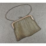 An elegant Art Deco silver chain link evening bag, London 1919, no maker's mark, presentation