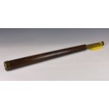 A rare George III single draw brass and mahogany telescope by Alexander Wellington, probably
