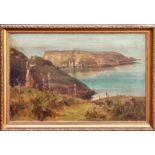 Arthur Spooner (British, 1873-1961), 'Moie de Mouton & Brechou Island, Sark' oil on canvas,