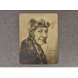 Johnson Amy (1903-1941) English Pioneer Aviatrix, vintage signed 7 x 5 photograph of Johnson in a