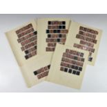 Philatelist interest - Great Britain Queen Victoria Penny Red stamps, many plate numbers.