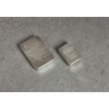 Bombay 10 & 5 Tolas 999.0 pure silver ingots. (2),