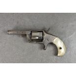 A Hopkins & Allen Ranger No.2 Five Shot Rim Fire Pocket Pistol, having sighted plated barrel, the