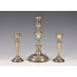 A George II style silver candlestick, Charles & Richard Comyns, London, 1924, of typical form having