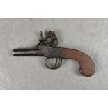 A Smith of London flintlock pocket / muff pistol, c.1820 proof marks, turn-off 1¾in. barrel,