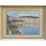 Cyril George Lander (Australian, 1892-1983), Mousehole harbour, Cornwall watercolour, signed '