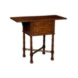 A Chippendale style mahogany two-drawer small Pembroke table, 20th century, the rectangular dropflap