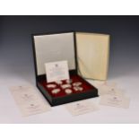 Franklin Mint - The Guards Regiments silver box collection, a collection of eight "Sterling"