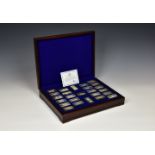 The Birmingham Mint - a cased set of 25 limited edition cast silver ingots in commemoration of the