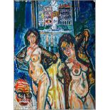 John Bratby, R.A. (British, 1928-1992), 'Gay Girls and The Bridge of Sighs' (with Bratby self