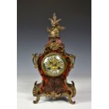 A 19th century boulle twin train mantel clock, the 'P. Japy et Cie' movement, no. '1271 4 6',