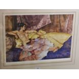after Sir William Russell Flint P.R.A., P.R.W.S., R.S.W., R.O.I., R.E., 'Model for Elegance',