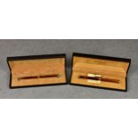An S. J. Dupont Chinese lacquer fountain pen, No. 15052P, in the original case with certificate tag;