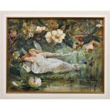 Beatrix Pollitt (British, 1863-1935), A sleeping nymph watercolour, signed lower left 7 x 9in. (17.