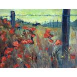 Harold Kopel (1915-1955), Poppies and barbed wire oil on board, signed lower right 13¼ x 17in. (33.5