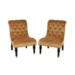 A pair of George Smith Ltd. of Newcastle 'Brewster Chairs', the buttoned backs and seat