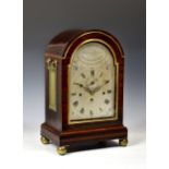 A George IV mahogany and parquetry triple fusee musical bracket clock, by William Jordan of