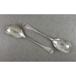 A pair of George V silver salad servers, Cooper Brothers & Sons Ltd, Sheffield, 1920, 9in. (22.7cm.)